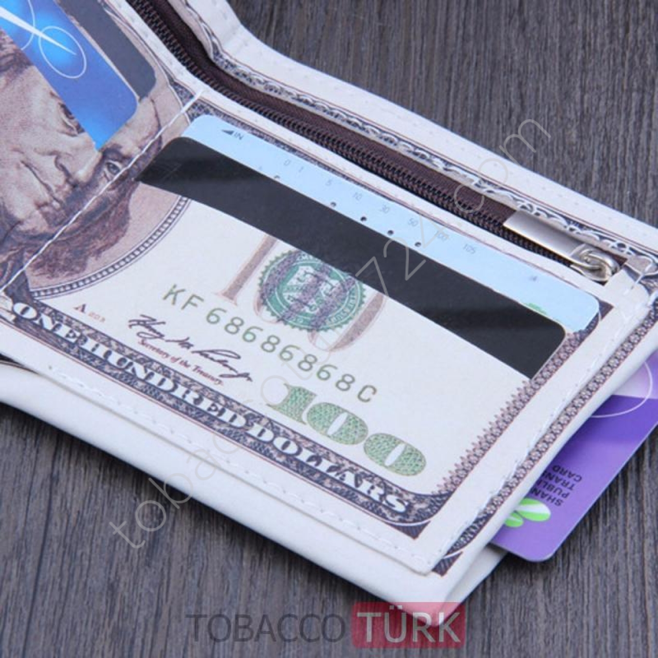 Dolar $ Desenli 3d Baskı Erkek Para Cüzdanı