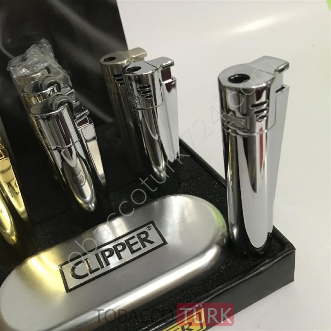 Orjinal Clipper Pürmüzlü Çakmak Metal Kutusunda 2Yıl Garantili