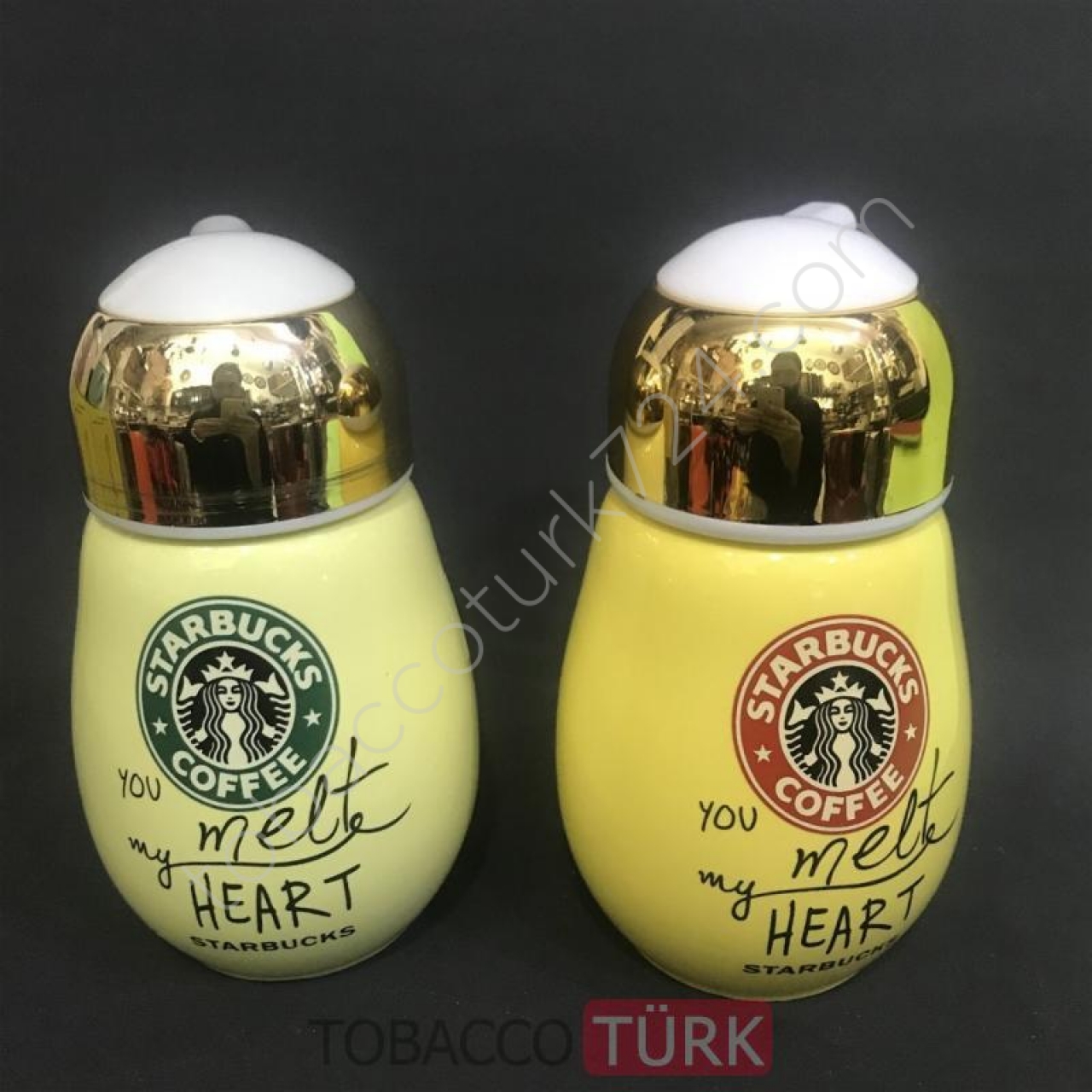 Starbucks Göbekli Termos Seramik Kapaklı Bardak Kupa