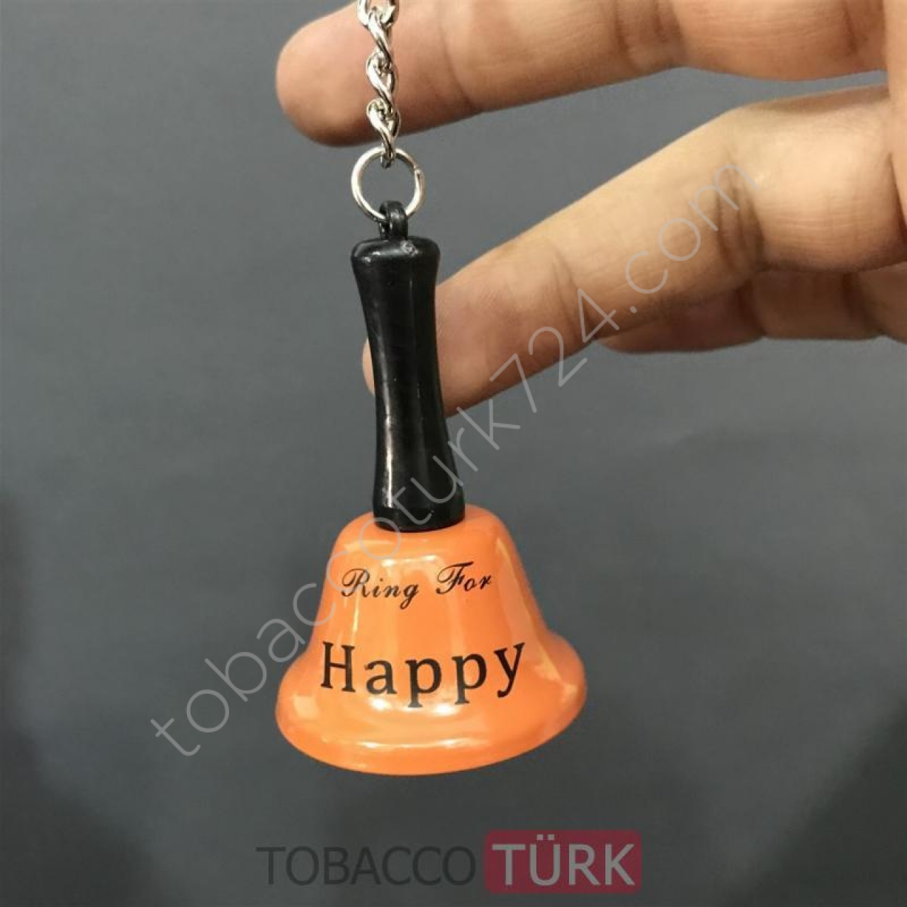 Metal Zil Ring For Happy Anahtarlık