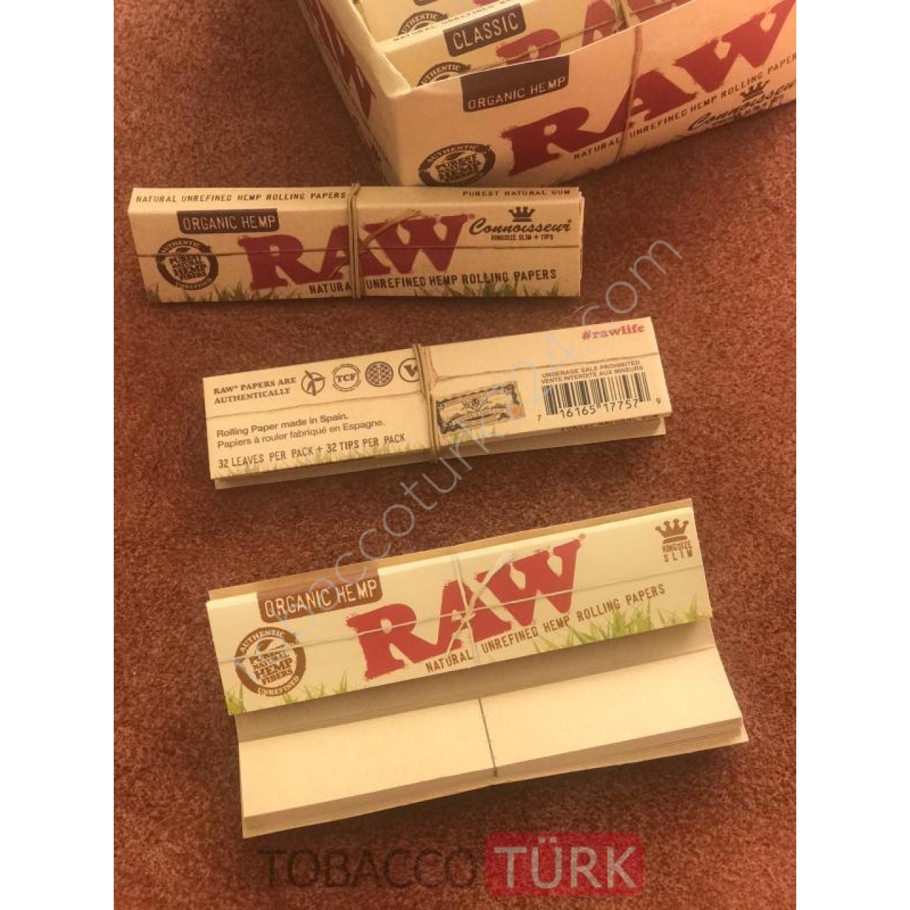 Raw Zıvanalı Organic Tütün Sarma Kağıdı Orjinal Ürün