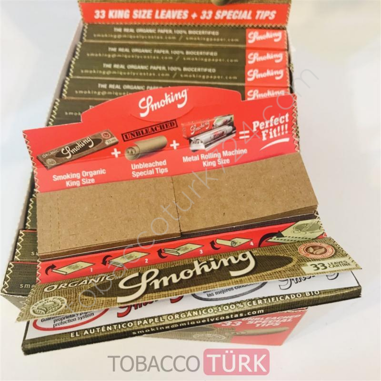 Smoking Marka Organik KingSize Zıvanalı Sigara Kağıdı