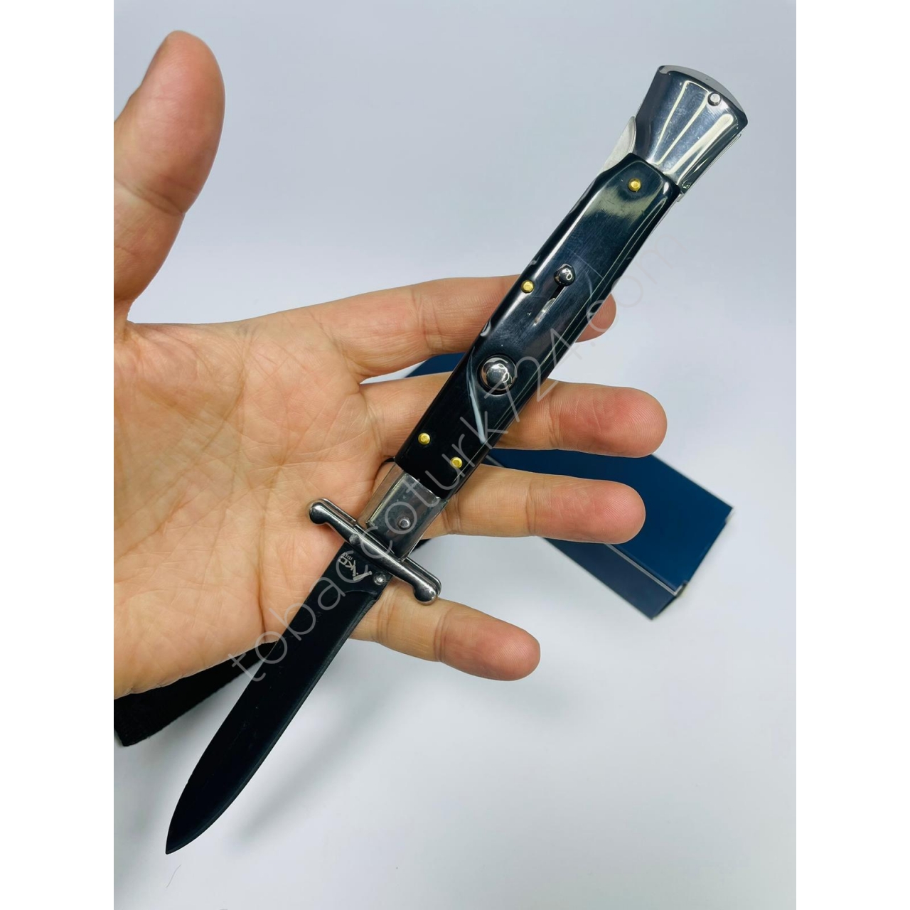 Akc Marka İtalyan SiyahKemik Kasa MetalRenk Bıçak //25cm-Yeniseri