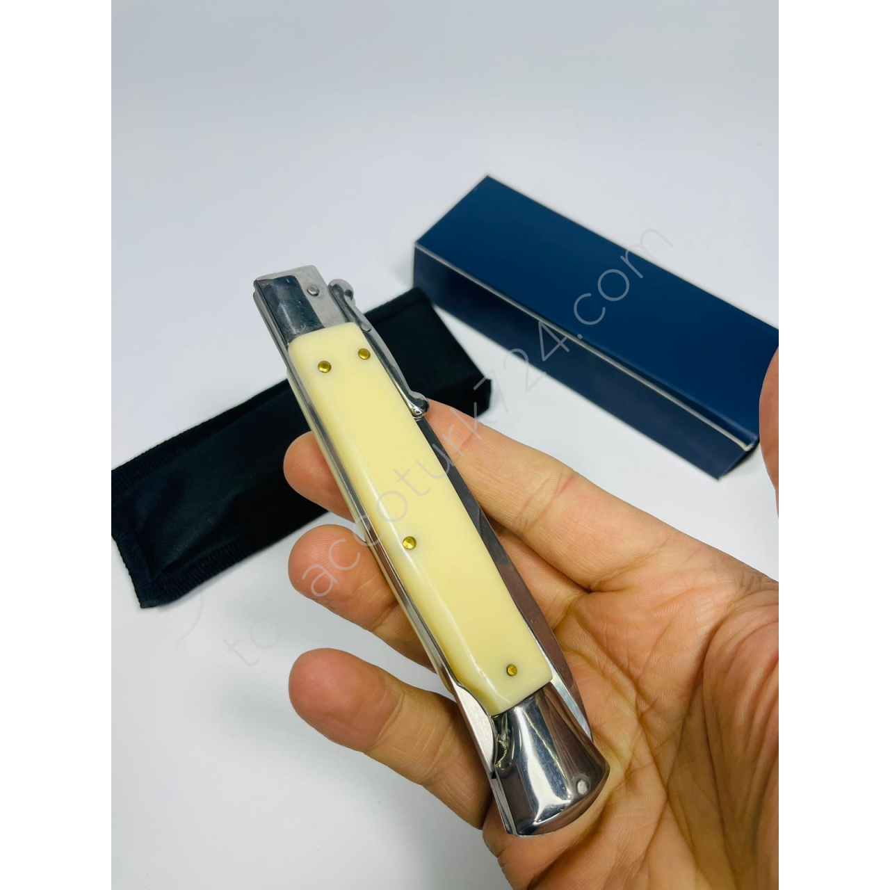 Akc Marka İtalyan Kemik Kasa MetalRenk Bıçak //25cm-Yeniseri