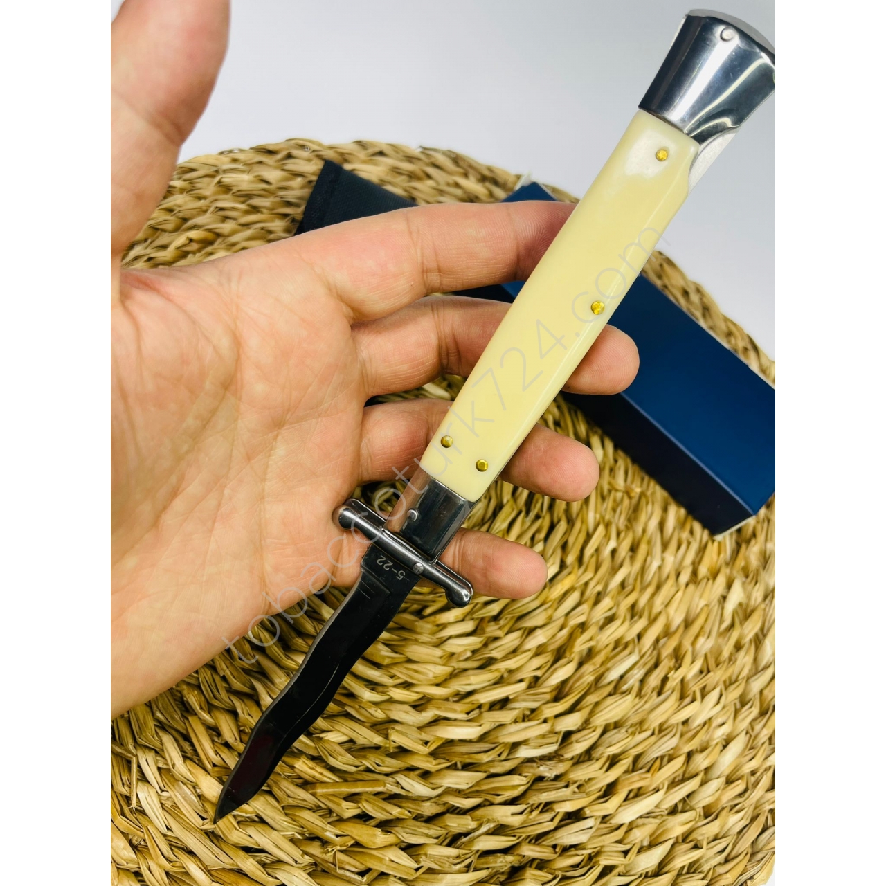 Akc Marka İtalyan Kemik Kasa Kıvrımlı Bıçak //25cm-Yeniseri