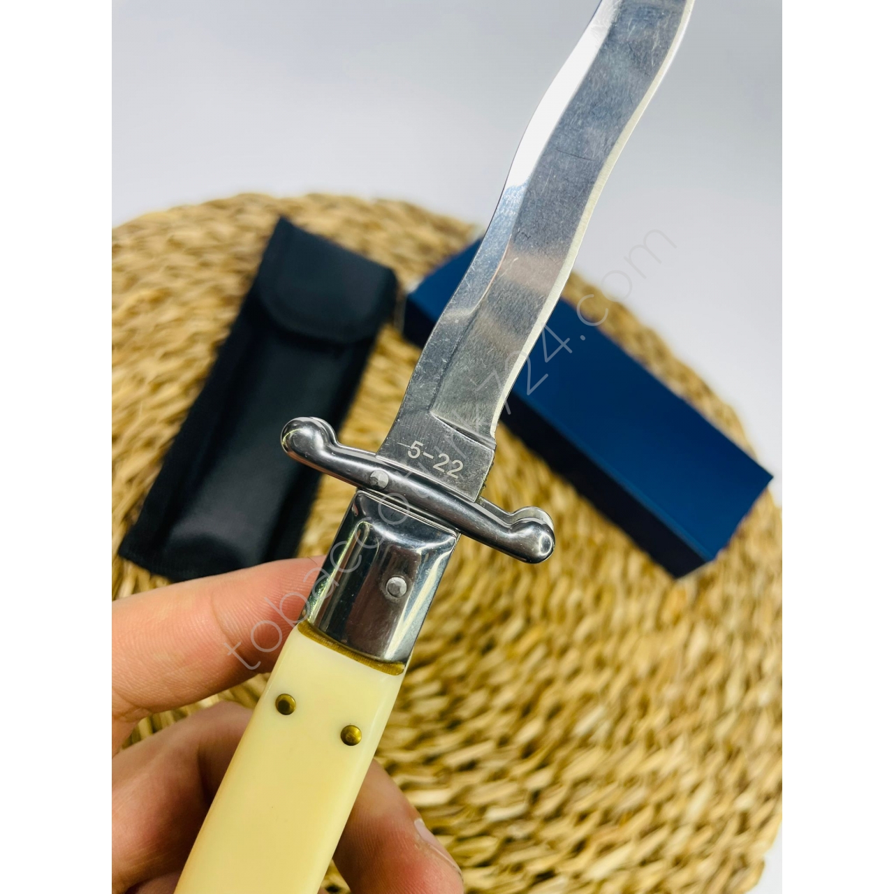 Akc Marka İtalyan Kemik Kasa Kıvrımlı Bıçak //25cm-Yeniseri