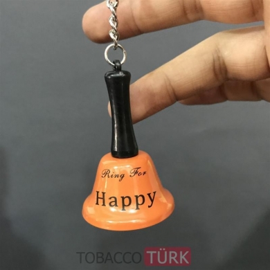 Metal Zil Ring For Happy Anahtarlık